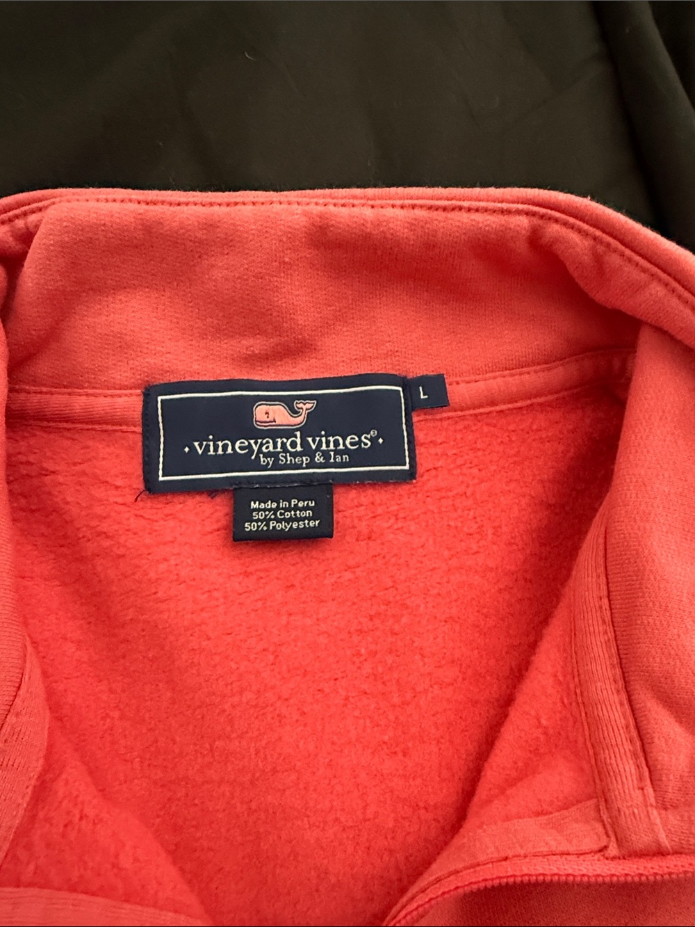 Vineyard Vines Coral Half-Zip Pullover - Picture 2 of 6